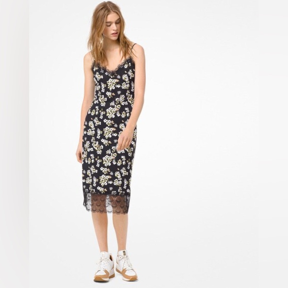 MICHAEL Michael Kors Lace Trim Slip Dress
